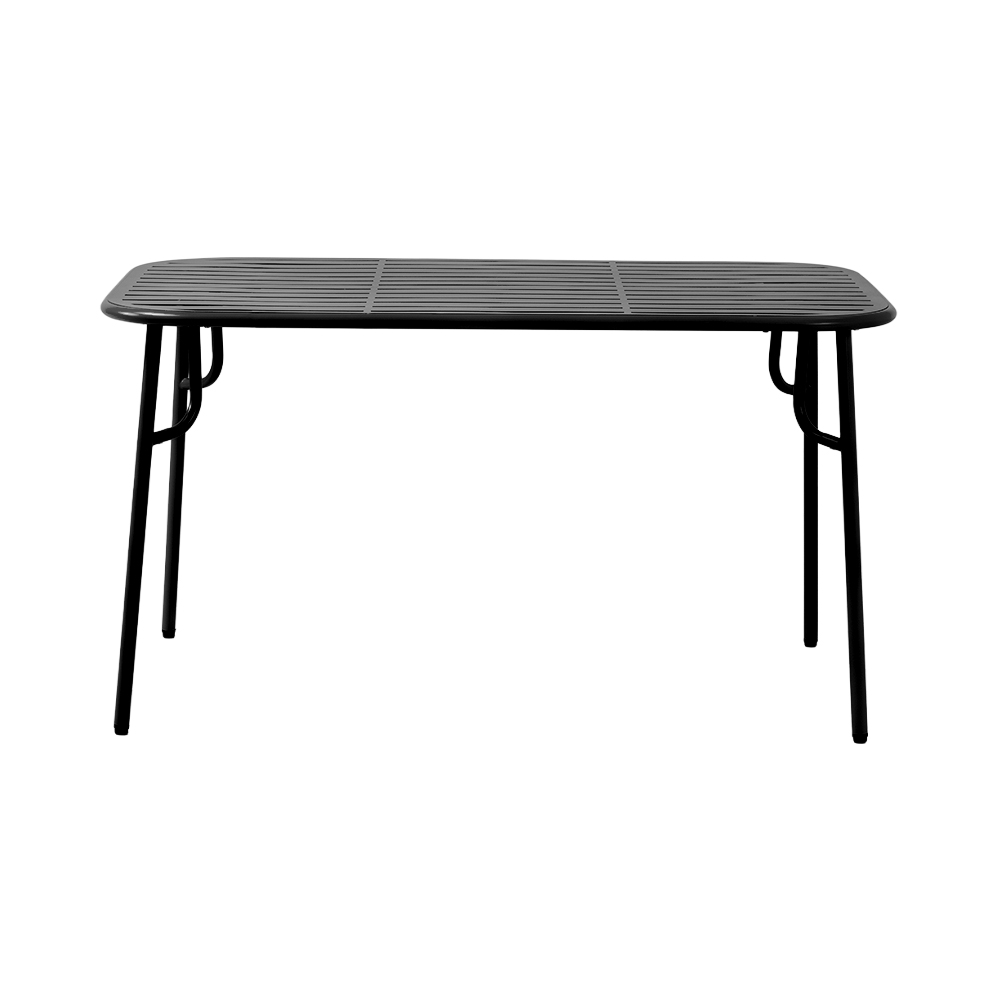 링컨 철제 사각 야외테이블 카페 테라스 1400x800mm, 블랙 - 상품 이미지