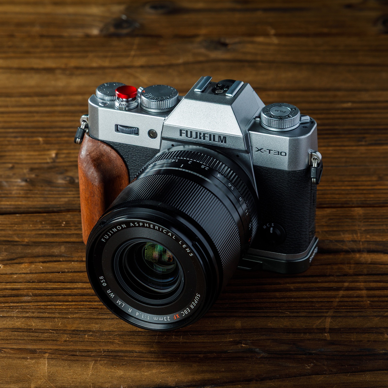스몰리그 후지필름 X-T30/X-T30 II/X-T30 III 우드 핸들 L-브라켓 (차콜 실버) 5668 이미지 6