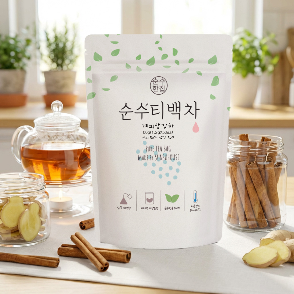 순수한집 계피생강차 티백 50개입 이미지 4