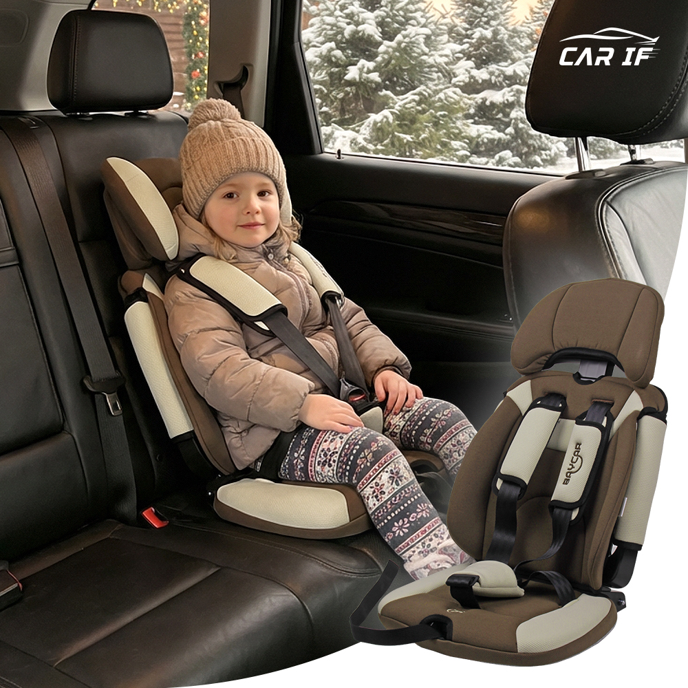 베이카 프리미엄 휴대용 주니어 카시트 ISOFIX 특허출원 브라운