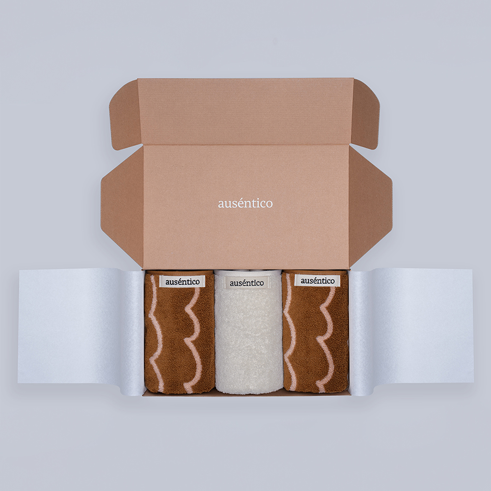 오센티코 페이스타올 선물세트 210g, 초코샌드, 3장 - 메인 이미지