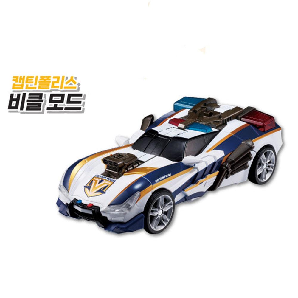 또봇V 캡틴폴리스 변신 로봇 경찰차 장난감 자동차 스티커 세트 남아 크리스마스 선물 - 상세 이미지 2