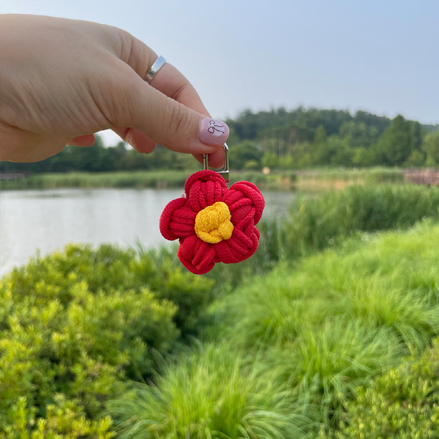 양말목 키링 DIY 업사이클링 카네이션 네잎클로버 꽃 키링 만들기 세트 부자재 키트 이미지 7