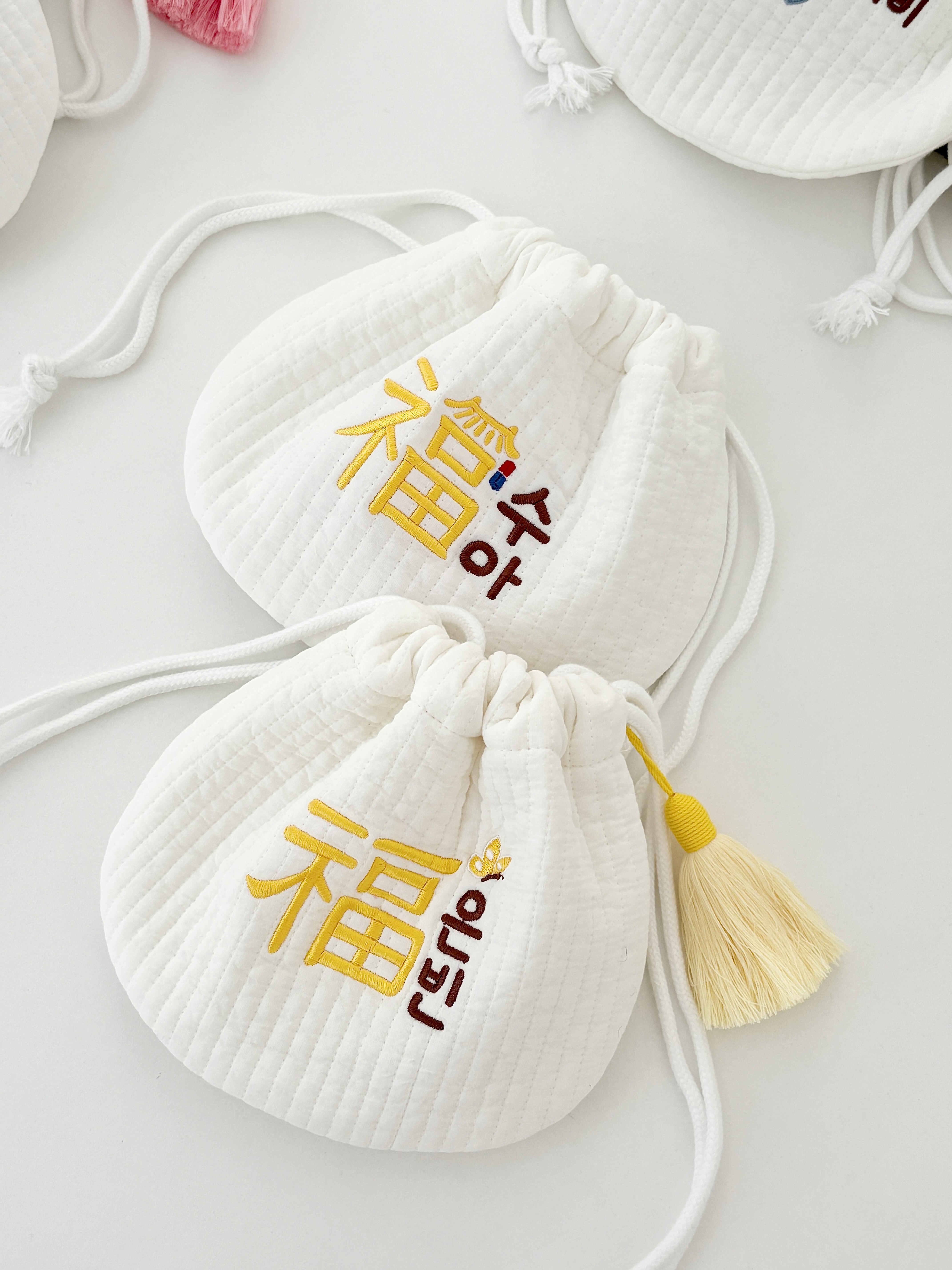 아기 복주머니 자수 가방 용돈주머니 명절 설날 추석 세뱃돈