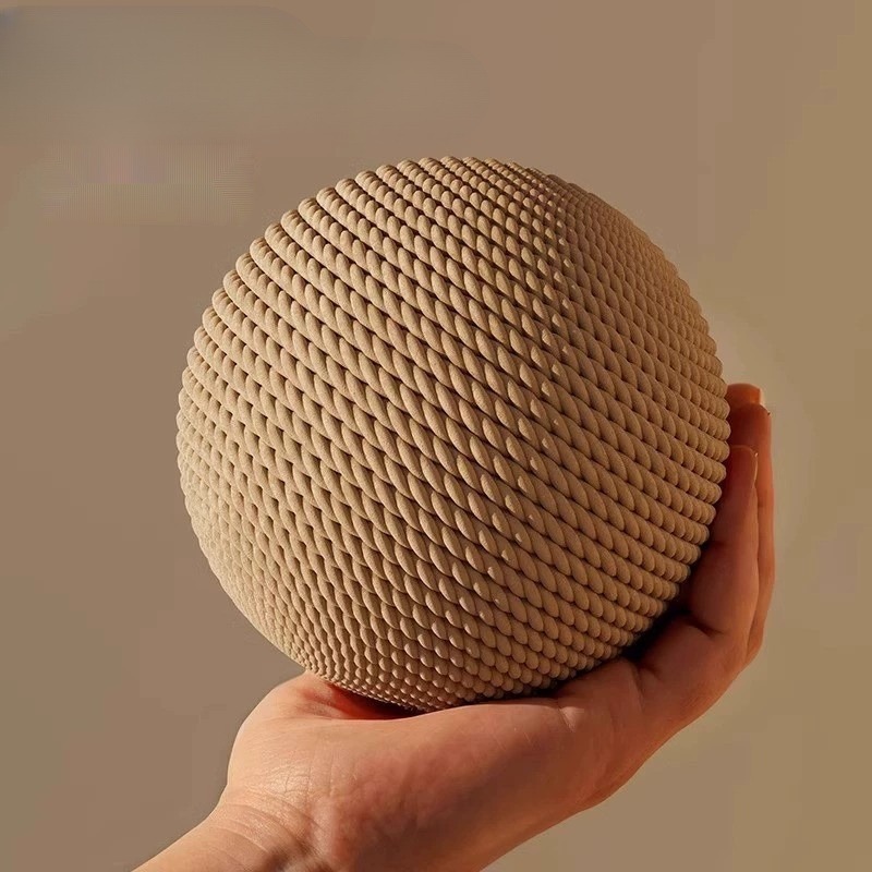 모브릭 고양이 스크래쳐 삼베 원형 볼 8cm 화이트 직경 8CM - 상품 이미지