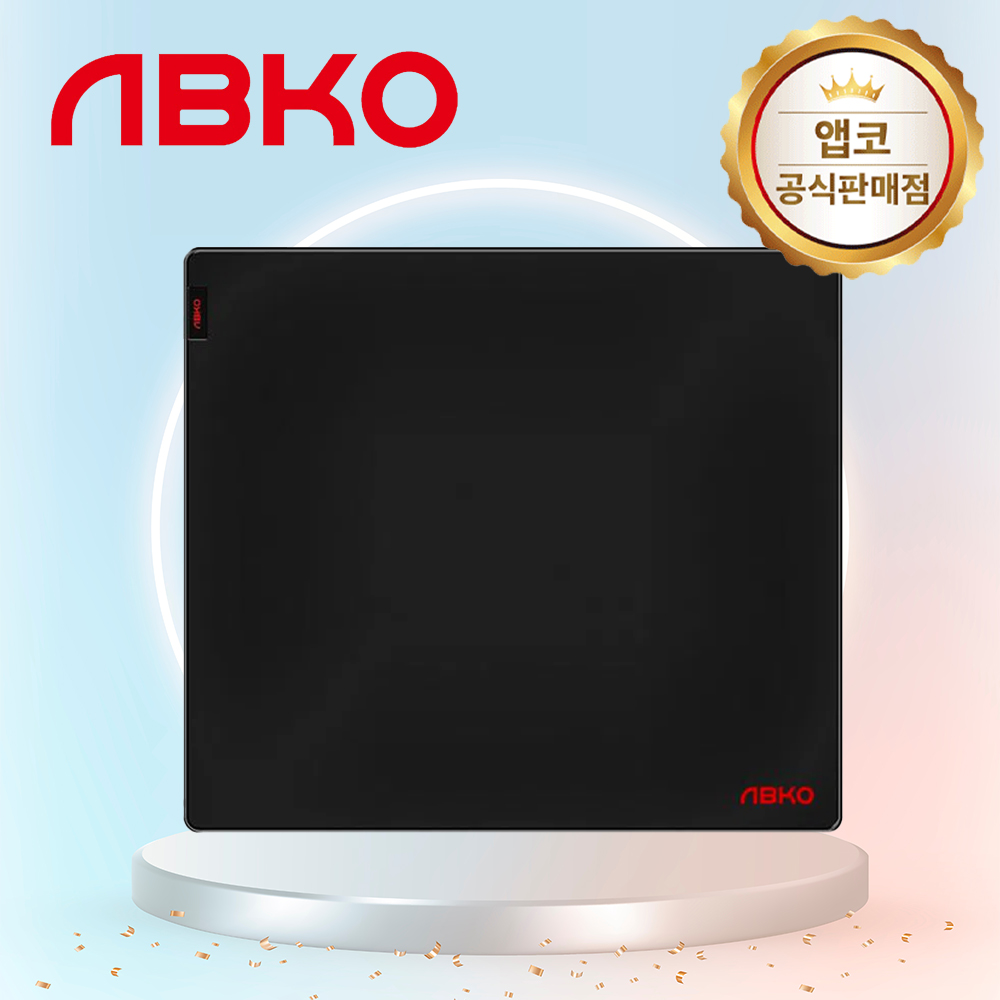 앱코 더 블랙 유리섬유 완전방수 극슬라이딩 게이밍 마우스 패드 - 메인 이미지