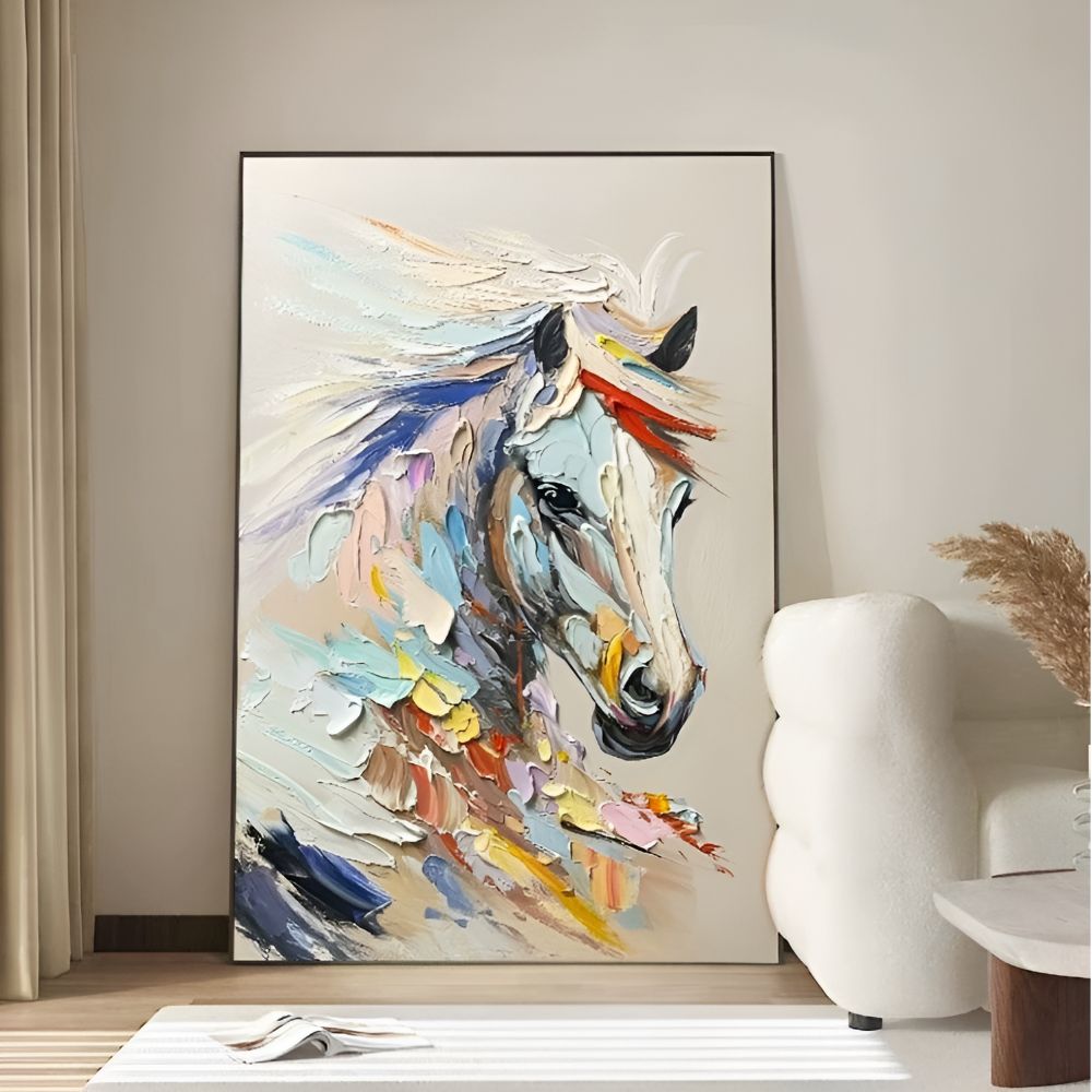 유화 말그림 풍수 인테리어 액자 성공운 재물운 거실 돈들어오는 그림 - 상세 이미지 3