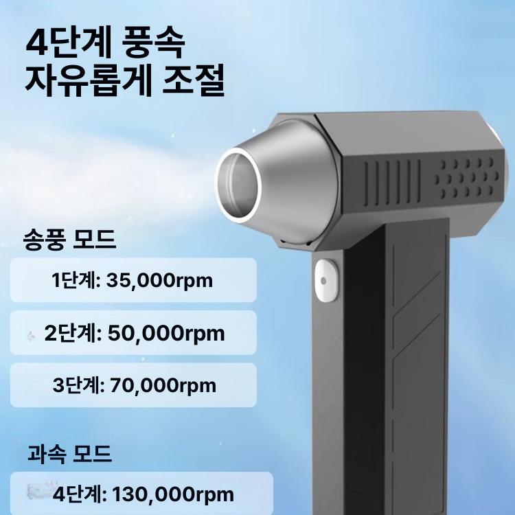 차량용 무선 핸디 청소기 휴대용 브러시 송풍기 진공 블랙 공식 정품 파워풀 팬 X4 - 상세 이미지 4