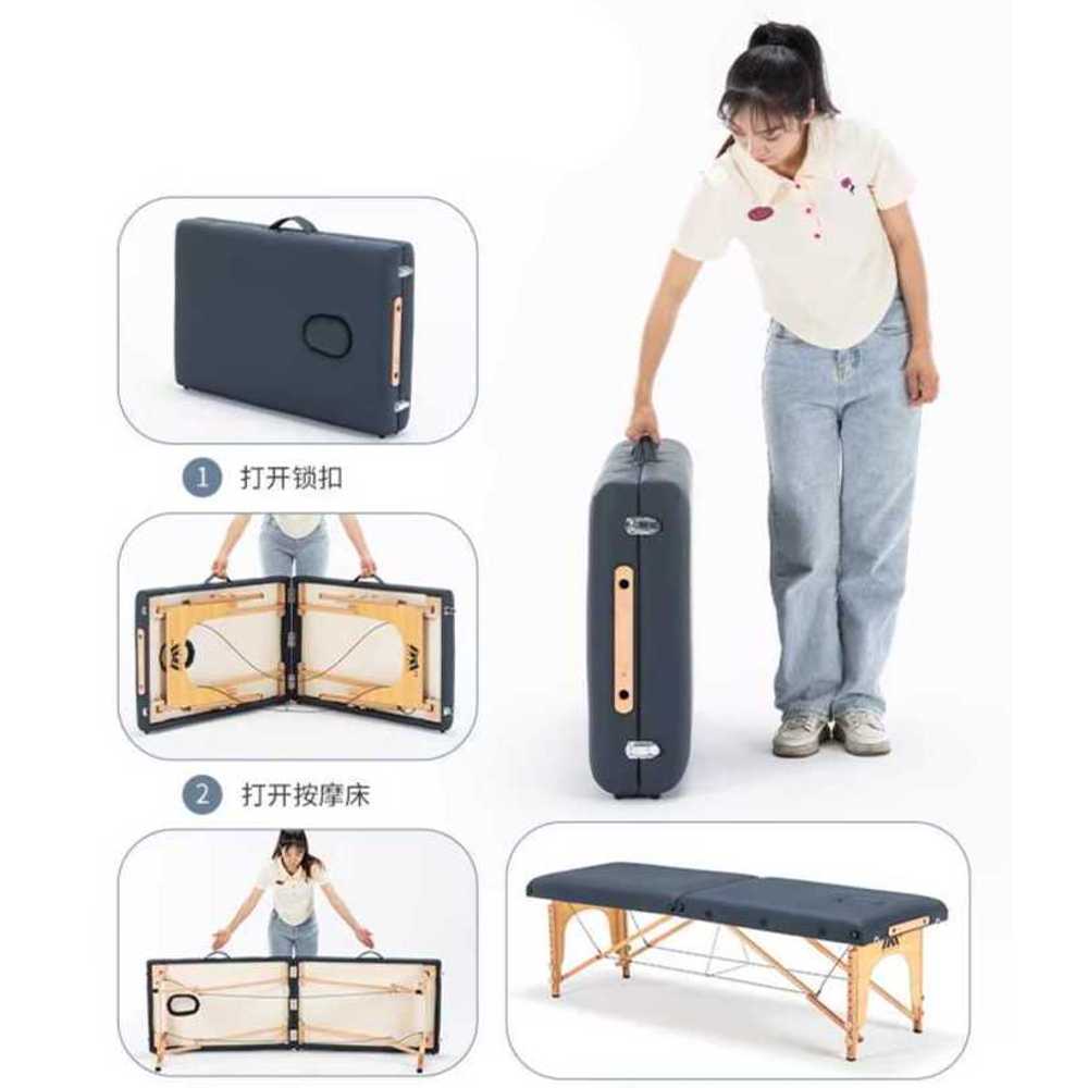 이동식 접이식 마사지 침대 폴딩 안마베드 전문가용 70cm 브라운(침대+베개) - 상세 이미지 4