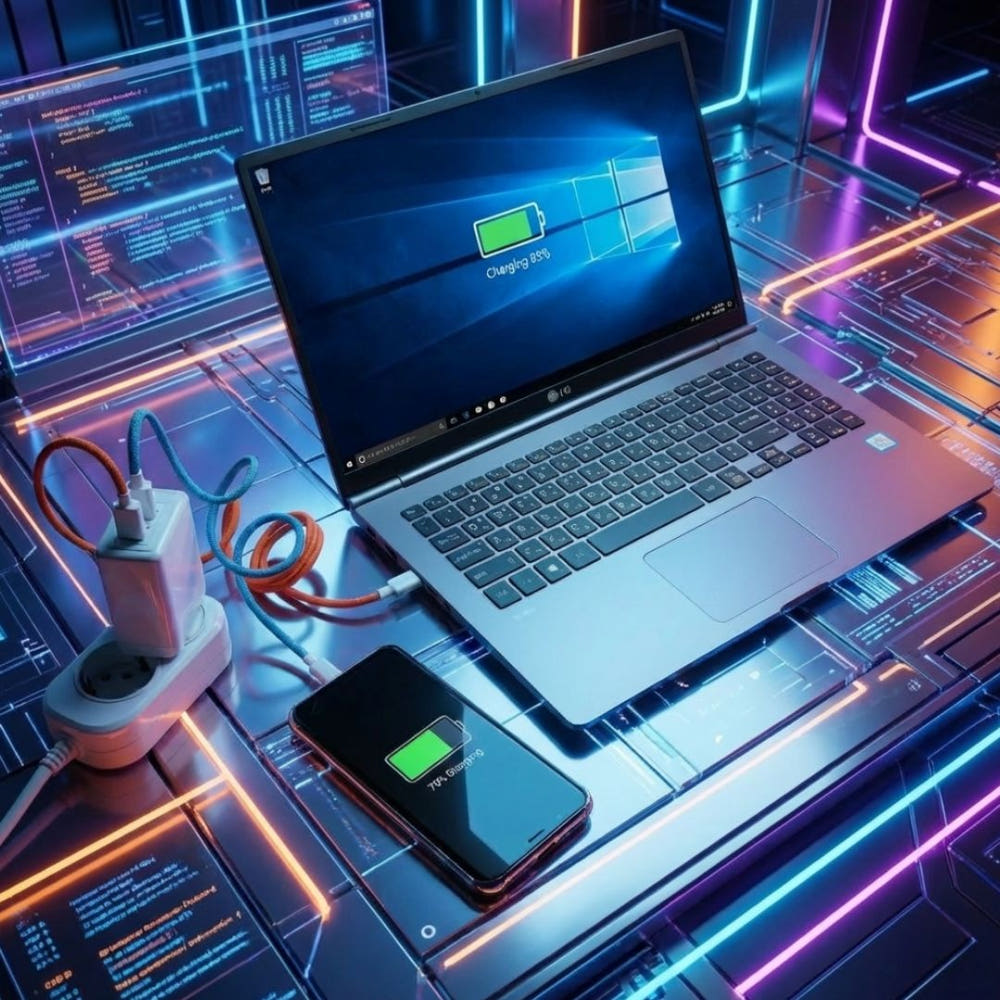 마그네틱 케이블 수납 모습