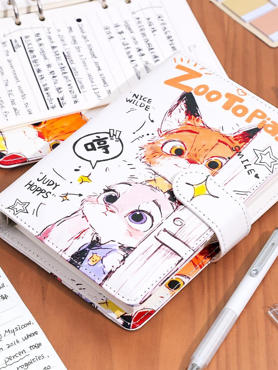 주토피아 게리 링슬리 주디 닉 노트북 학생용 데스크탑 여자용 메모 노트 크레이지 애니멀 시티 180매 - 상세 이미지 5