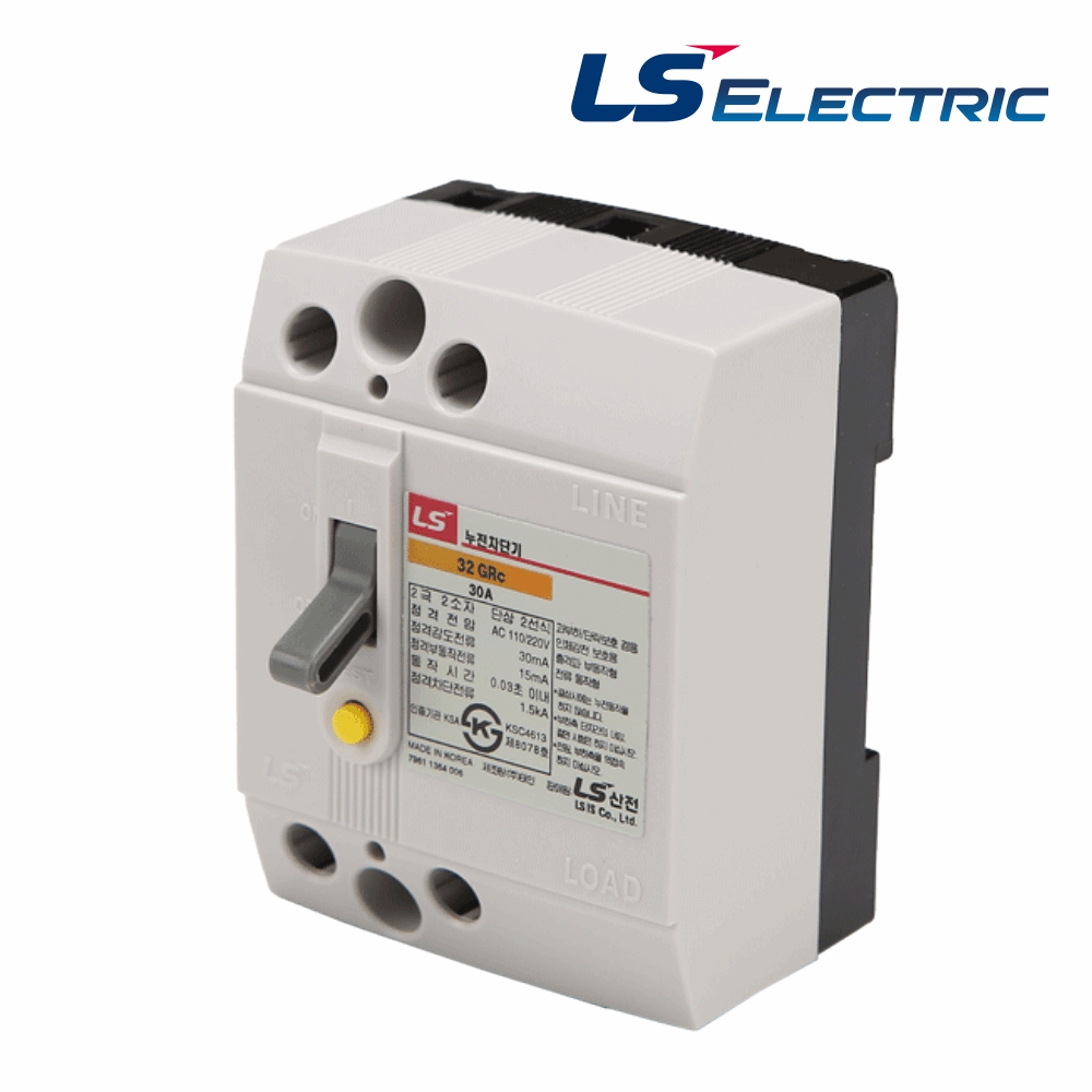 LS 산업용 누전차단기 32GRc 2P 30A 1.5kA(대) LS일렉트릭 - 상품 이미지