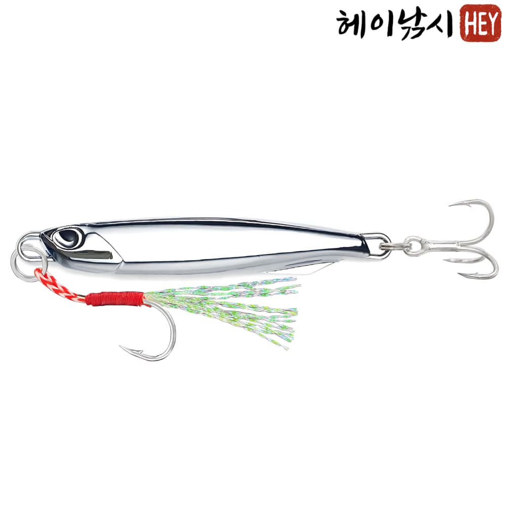 풀크롬 장거리캐스팅 어시스트훅 틴셀 메탈지그 20g - 상품 이미지