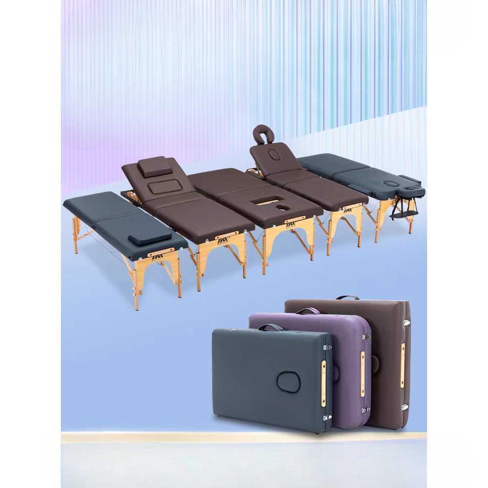 이동식 접이식 마사지 침대 폴딩 안마베드 전문가용 70cm 브라운(침대+베개) - 상세 이미지 3