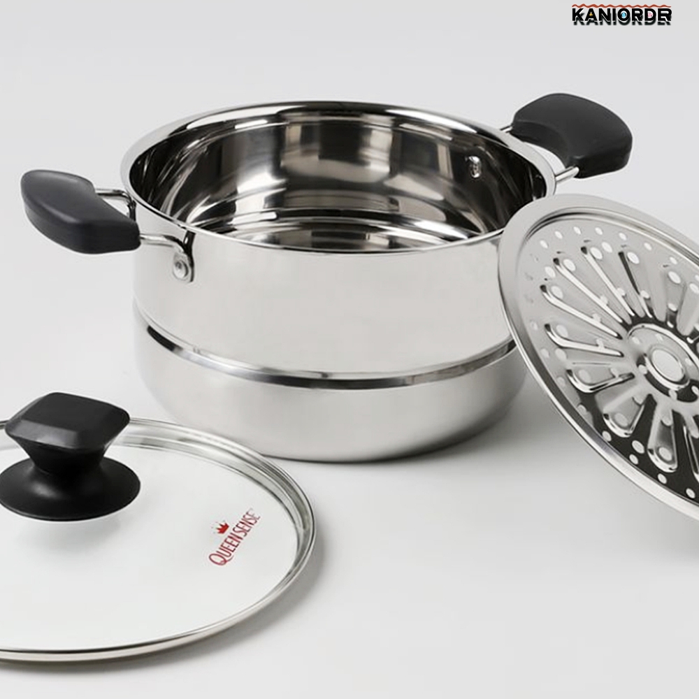 멀티 찜기 인덕션 곰솥 만능 냄비 다용도 만두 야채 이유식 국솥 22cm - 상품 이미지