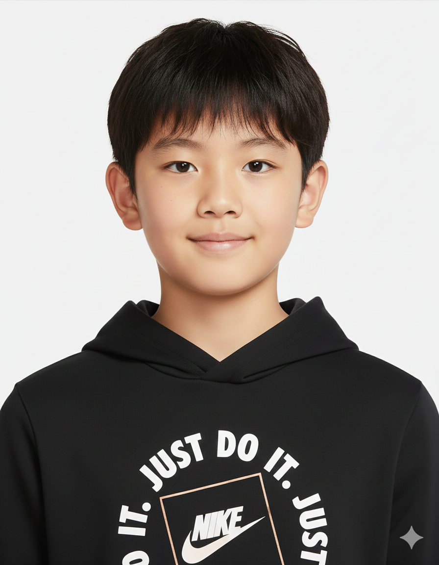 [국내매장판] 나이키 키즈 주니어 집업 긴팔 겨울 따뜻한 기모 후디 후드티 가디건 자켓 블랙(JDI 써클로고), S - 상세 이미지 2