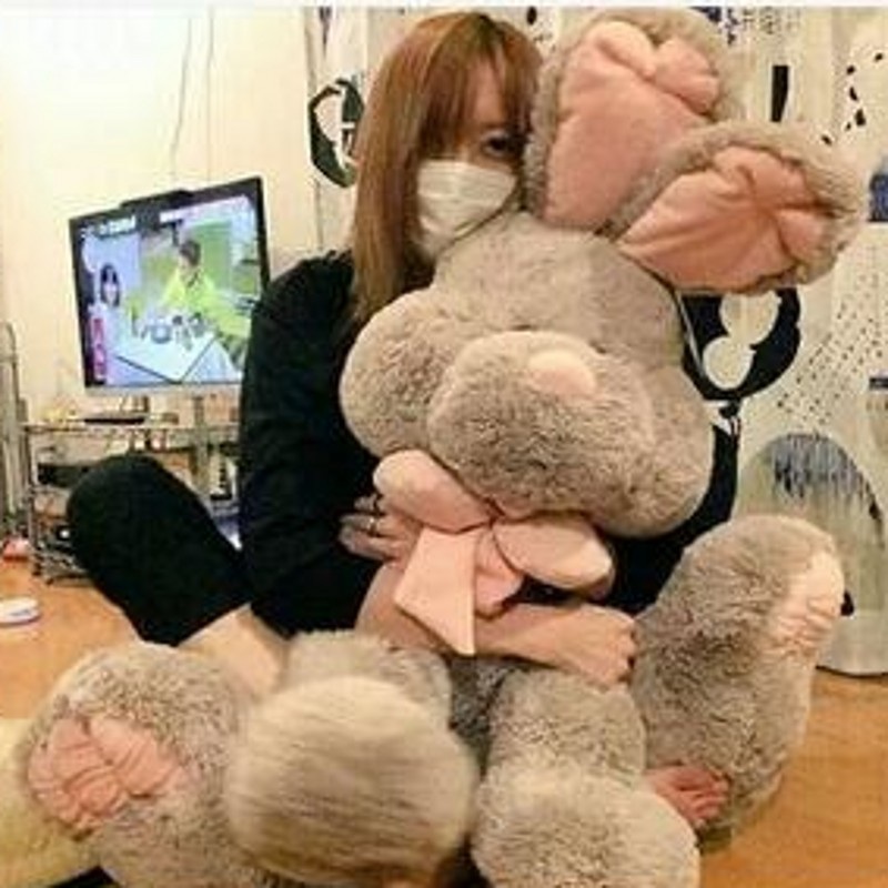 토끼 대형인형 애착 1m 초대형 자이언트 수면 바디필로우 베개 푹신한 귀여운 회색 1미터 - 상품 이미지
