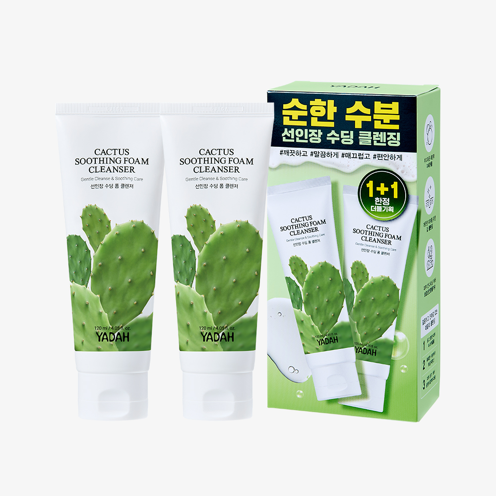 야다 선인장 수딩 폼 클렌저 120ml 2개 - 상세 이미지 4