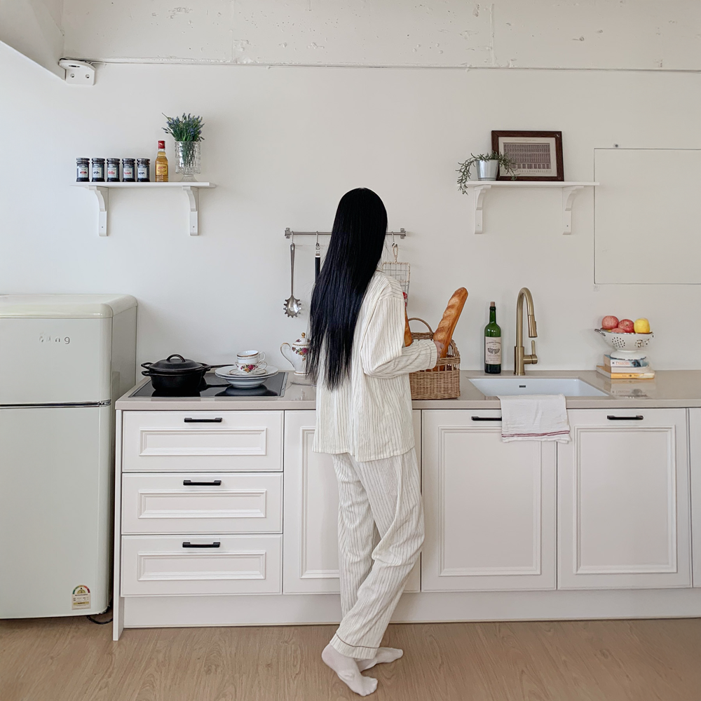 도르모 컴포트 웜 소프트 피치기모 파자마세트 - 상세 이미지 5