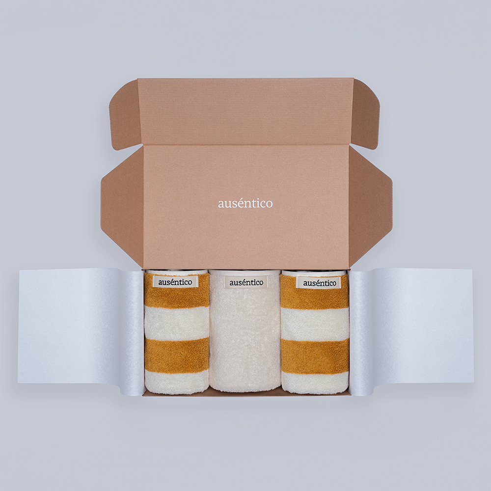 오센티코 페이스타올 선물세트 210g, 허니샌드, 3장 - 상품 이미지