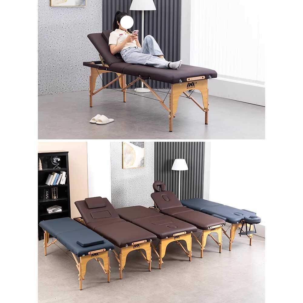 이동식 접이식 마사지 침대 폴딩 안마베드 전문가용 70cm 브라운(침대+베개) 이미지 6