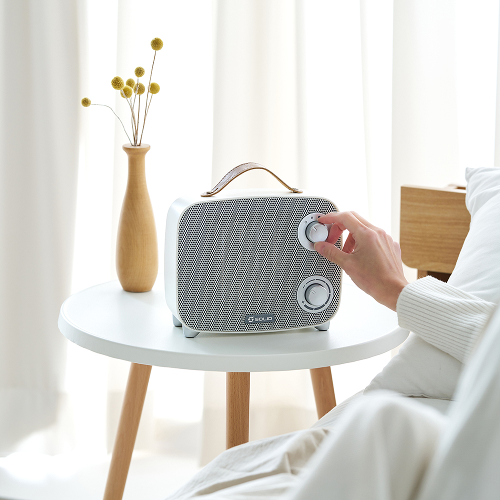 솔리드 가정용 PTC 전기히터 팬히터 온풍기 욕실 화장실 미니 발난로 난방기 S-P1500