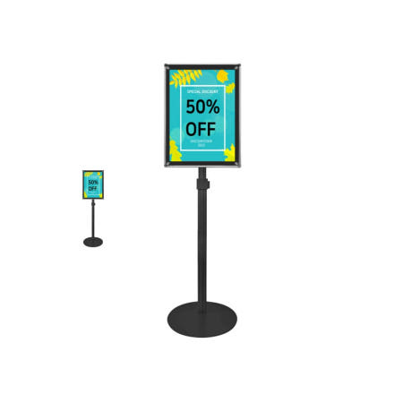 [기전상사OEM]자석 액자 A3 철제입간판 블랙 PBA3 사설안내표지판 약국입간판 POP안내판