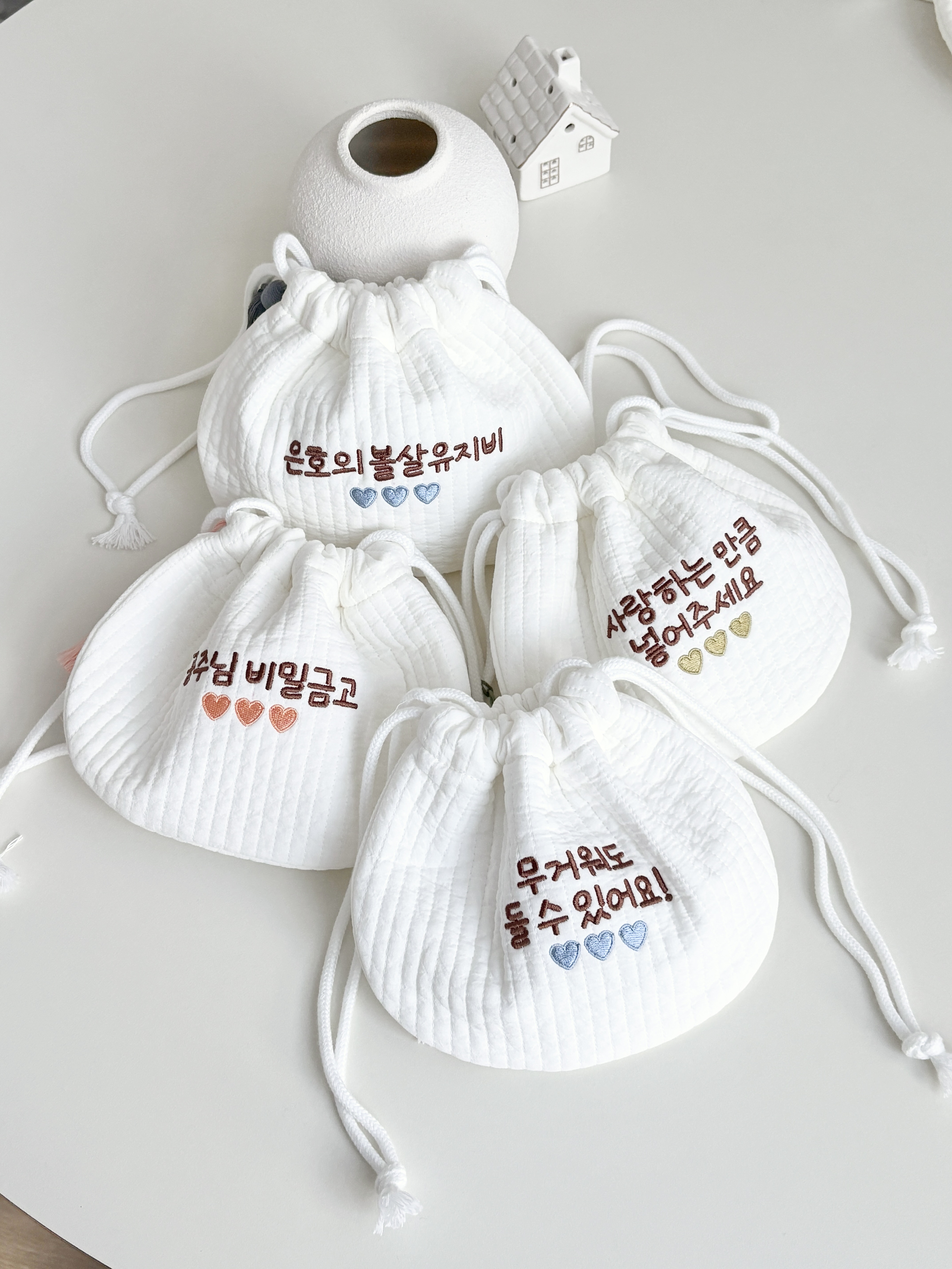 아기 복주머니 자수 가방 용돈주머니 명절 설날 추석 세뱃돈