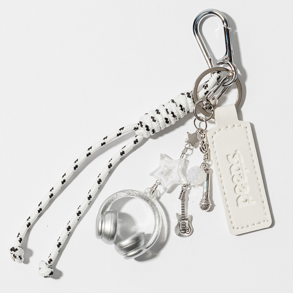 PEEPS Star Headphone Keyring(Black / White) 바지키링 - 상세 이미지 2