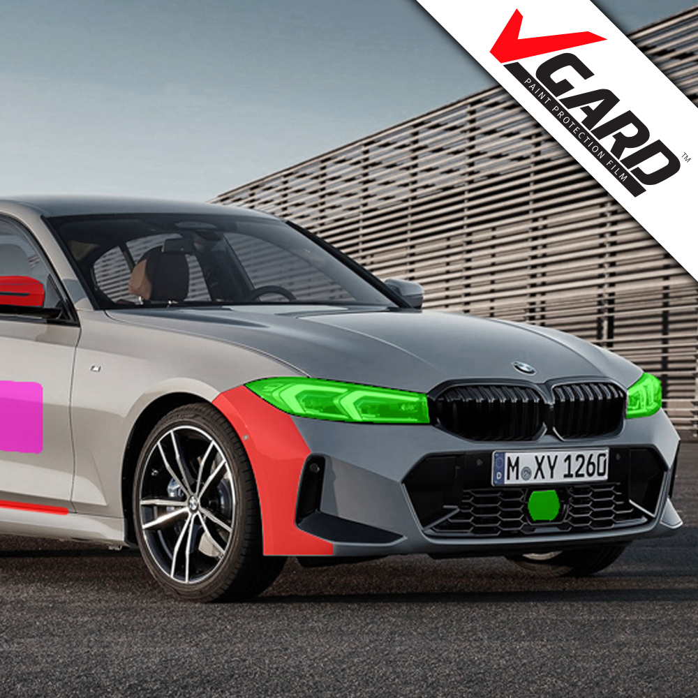 BMW 3시리즈 G20 Lci PPF필름 부분구매 헤드라이트 전방센서 브이가드 - 메인 이미지