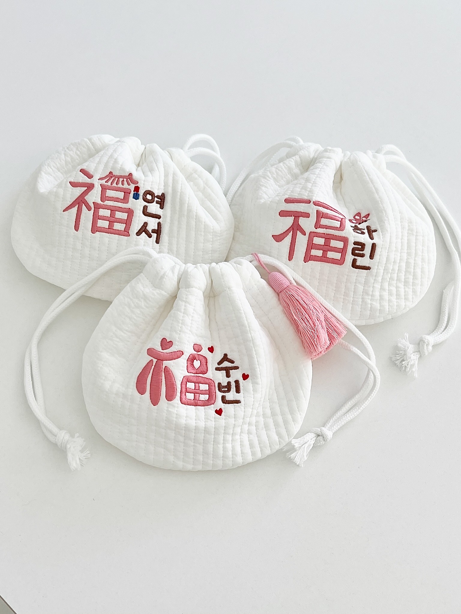 아기 복주머니 자수 가방 용돈주머니 명절 설날 추석 세뱃돈