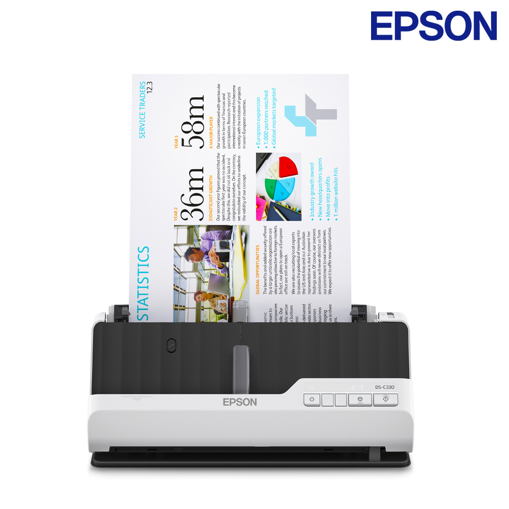 엡손 Work Force DS-C330 양면 컬러 콤팩트 스캐너 - 상품 이미지