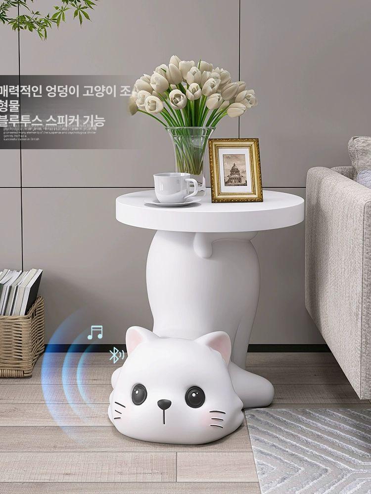 고양이 소파 옆 장식품 거실 인테리어 집들이 선물  힙업 캣 베이지 - 상세 이미지 3