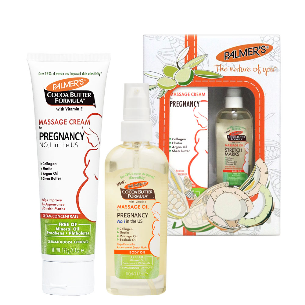 파머스 임산부 2종 선물세트(프레그넌시 크림 125g + 오일 100ml)