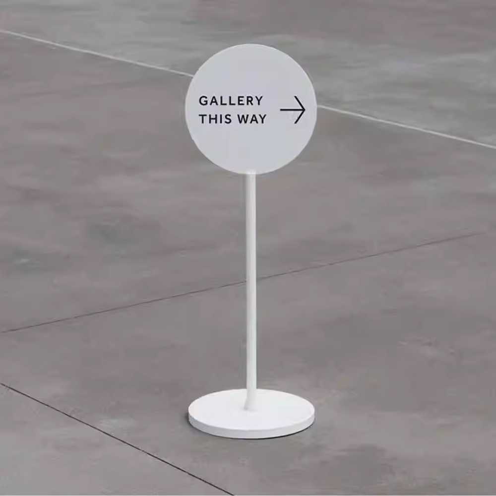원형 입간판 철제 스탠드 카페 입구 안내판 표지판 30x120cm - 상세 이미지 2