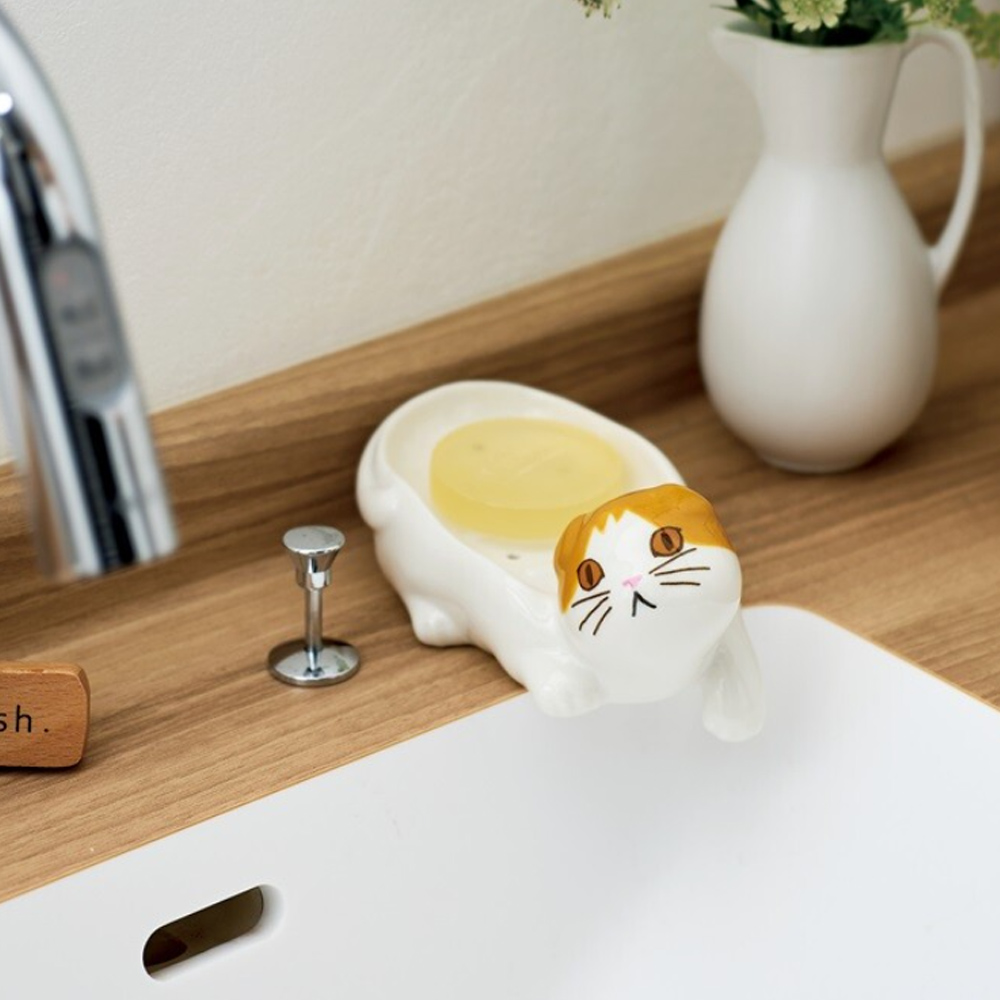 고양이 비누받침 물빠짐 비누거치대 세면대 비누받침대 - 상세 이미지 3