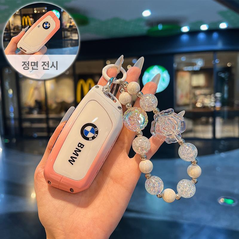 BMW X5 X1 X7 X2 i5 iXXM X6 iX 차 커버 핑크화이트+화이트 카멜리아 비즈 - 상세 이미지 2