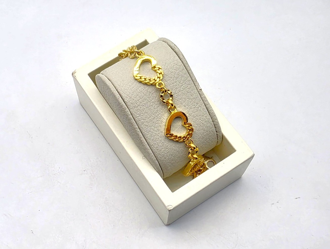 24K 순금 18.75g(5) 하프 팔찌(18K 연결고리 장식)