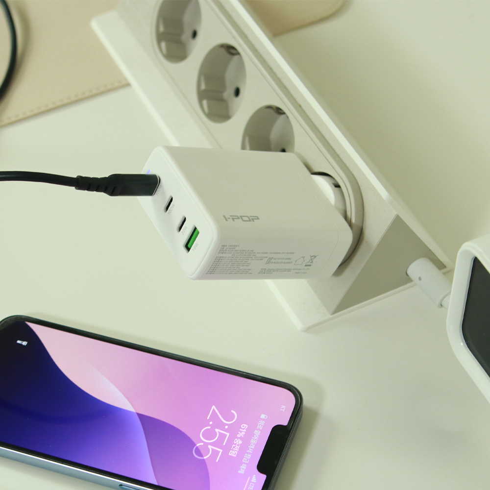 GaN 120W USB C타입 PD 3.1 PPS 4포트 멀티 초고속 충전기 - 상세 이미지 3
