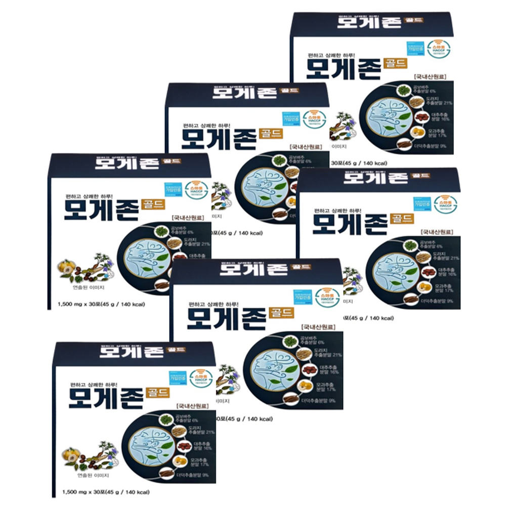 환절기 기관지 기침 가래 건조하고 칼칼할때 목관리식품 목에좋은 모게존골드 45g, 6개 - 메인 이미지
