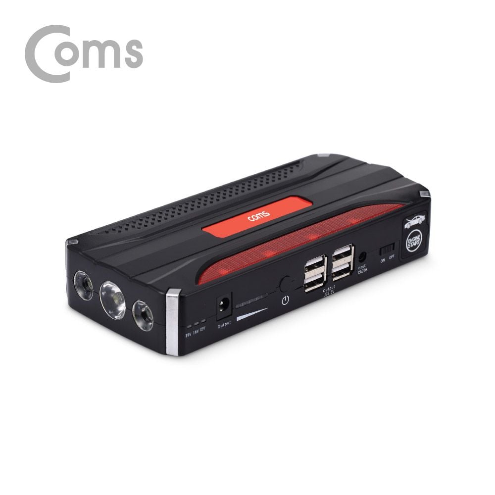 Coms 차량용 점프 스타터 12000mAh USB 4포트 LED - 상품 이미지