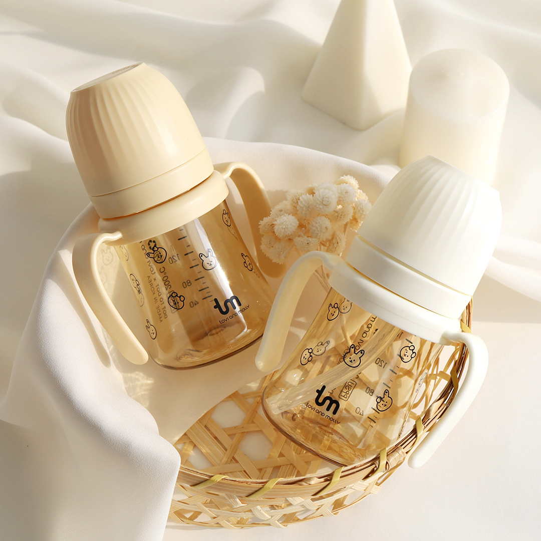 [토비앤몰리] 새지않는 아기 유아 물컵 이유식 자기주도 빨대컵 돗바니 바닐라 180ml 280ml