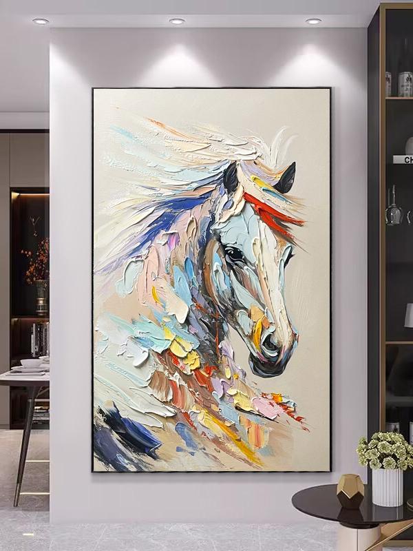 유화 말그림 풍수 인테리어 액자 성공운 재물운 거실 돈들어오는 그림 - 상세 이미지 4