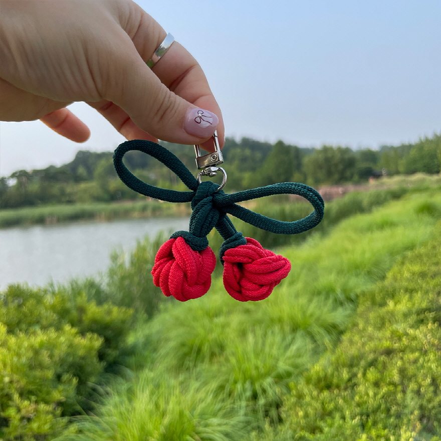 양말목 키링 DIY 업사이클링 카네이션 네잎클로버 꽃 키링 만들기 세트 부자재 키트 이미지 8