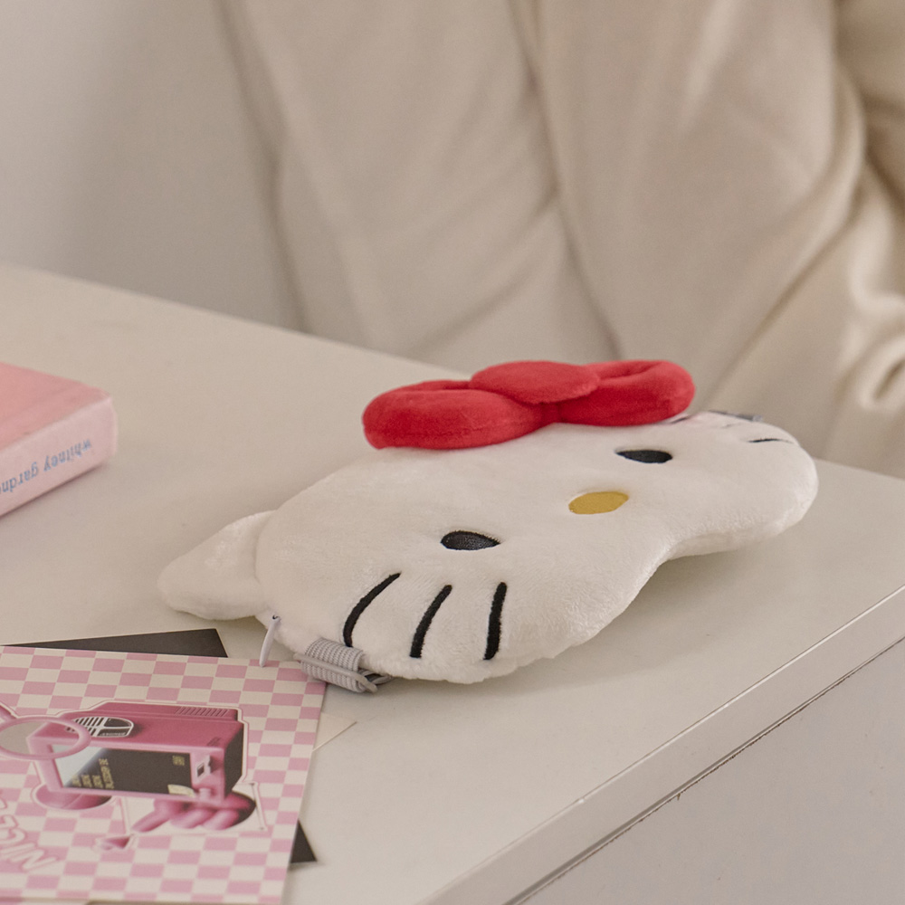 잉코 산리오 헬로키티 USB 온열안대 눈찜질기 다회용 수면 안구건조 세탁가능 - 상세 이미지 5