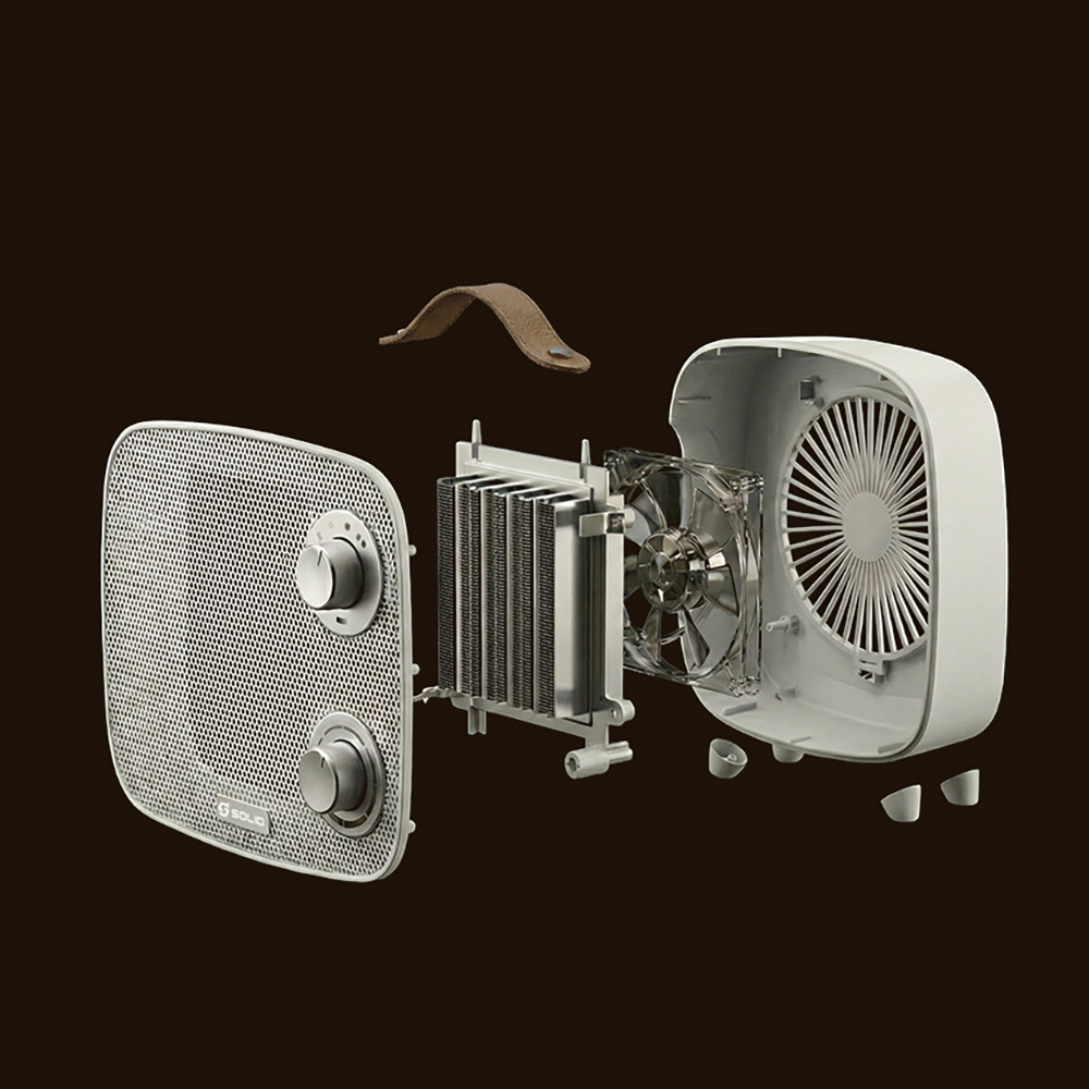 솔리드 가정용 PTC 전기히터 팬히터 온풍기 욕실 화장실 미니 발난로 난방기 S-P1500