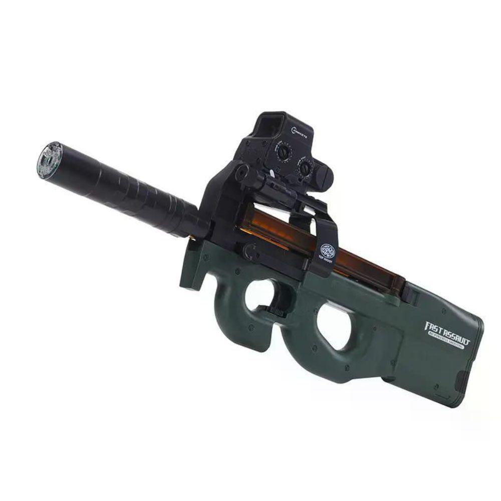 P90 수정탄 전동건 소프트건 젤리탄 자동 벡터 기관총 소총 대형 그린-P90 총알 2팩 - 상품 이미지
