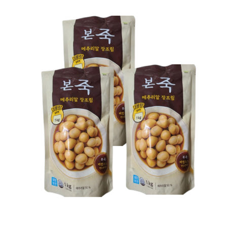 본죽 메추리알 장조림 1kg 3팩