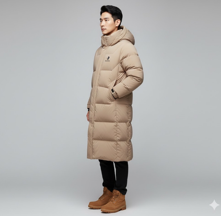 블랙야크 남여공용 덕다운 벤치코트 아웃도어 롱다운 롱패딩 점퍼 - 상세 이미지 2