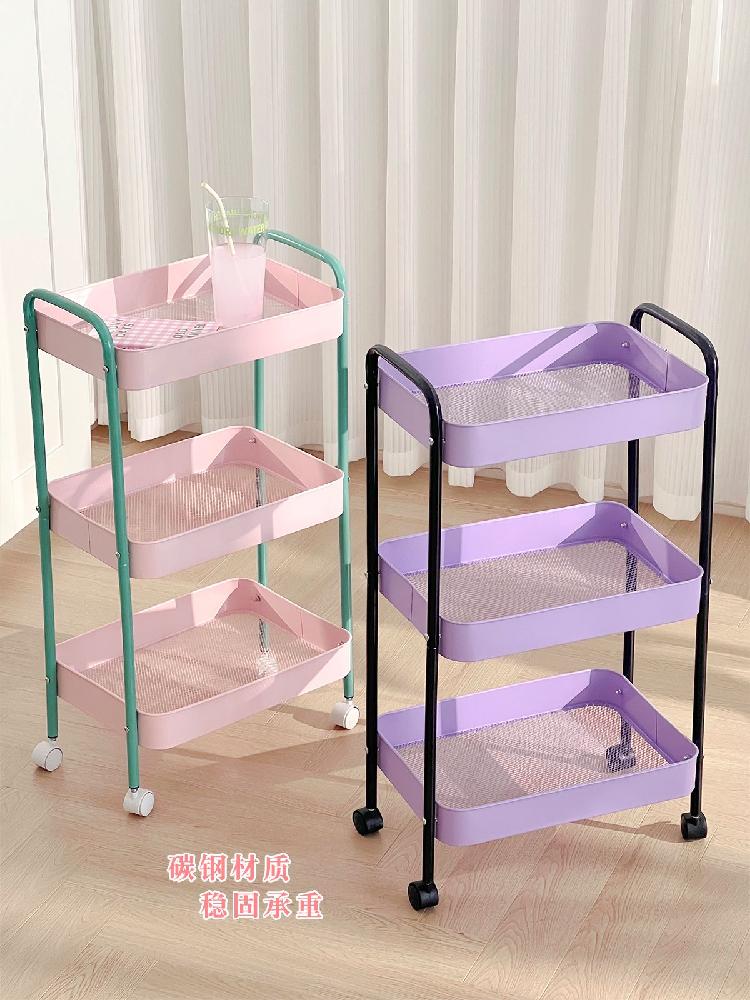파스텔 카트 이동식 아이방 트롤리 보관 컬러 선반 - 상세 이미지 5